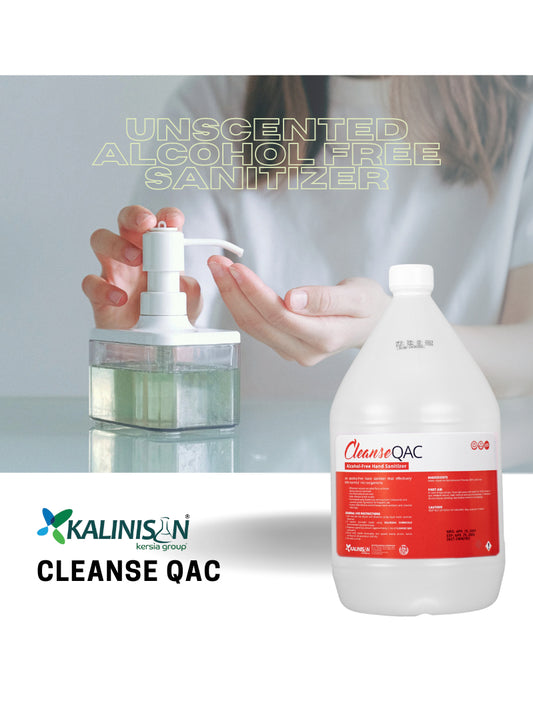Kalinisan Cleanse QAC Alcohol Free Hand Sanitizer Unscented 1 Gallon FDA Approved