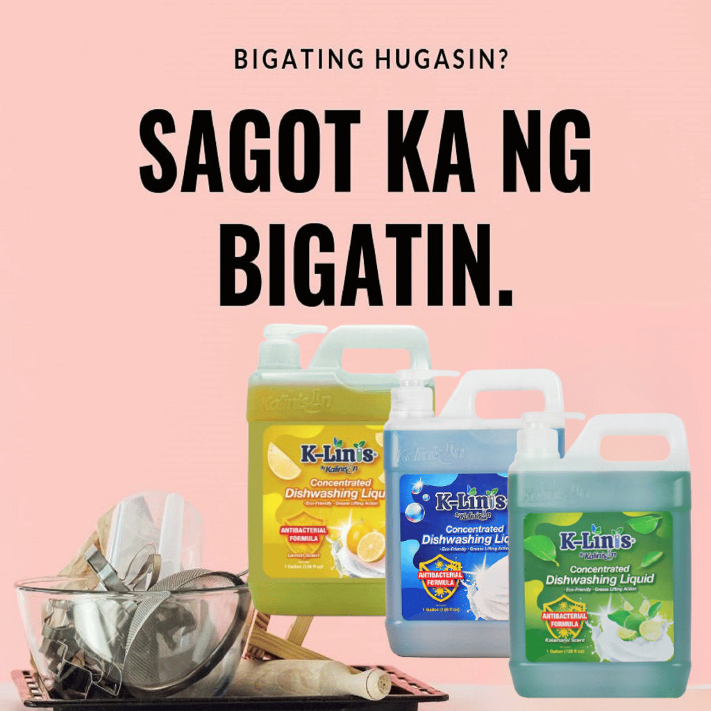 Kalinisan K-Linis Concentrated Dishwashing Liquid Fresh Lemon 1 Gallon