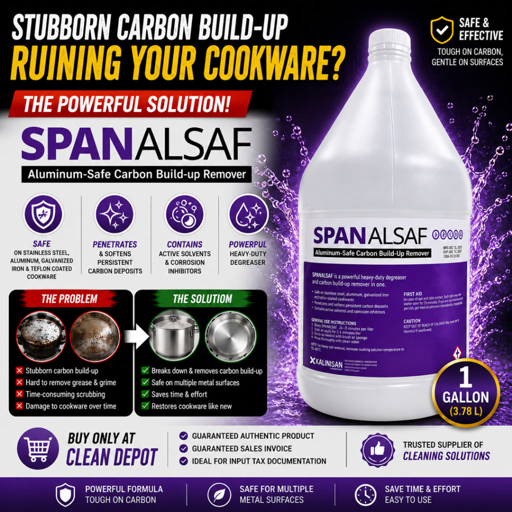 SPANALSAF Aluminum-Safe Carbon Build-Up Remover 1 Gallon | Heavy Duty Degreaser