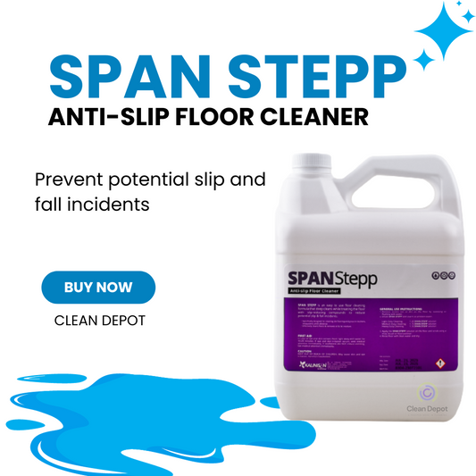 Kalinisan Span Stepp Anti-Slip Floor Cleaner 1 Gallon (3.8L) – Deep Cleans & Reduces Slips