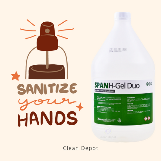 Span H-Gel DUO Hand Sanitizer Gel 1 Gallon – FDA Approved, Dual Alcohol, pH-Balanced