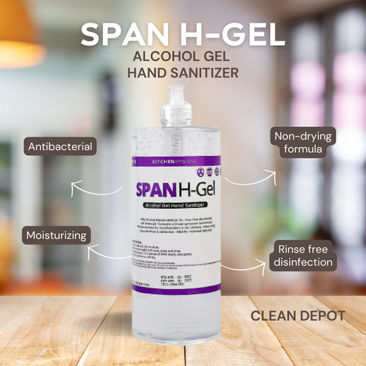 Span H-Gel Hand Sanitizer Gel 1 Liter FDA Approved