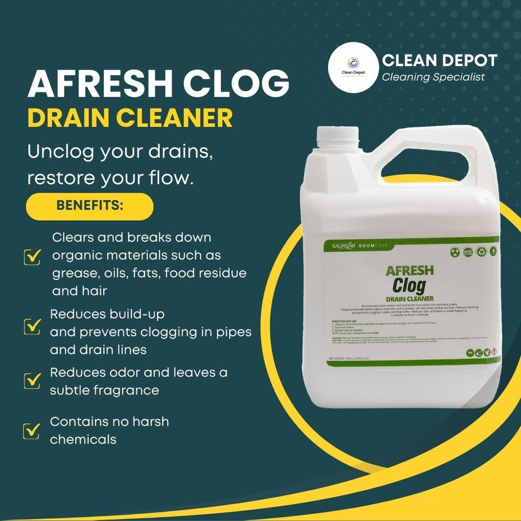 Kalinisan Afresh Clog Drain Cleaner 1 Gallon