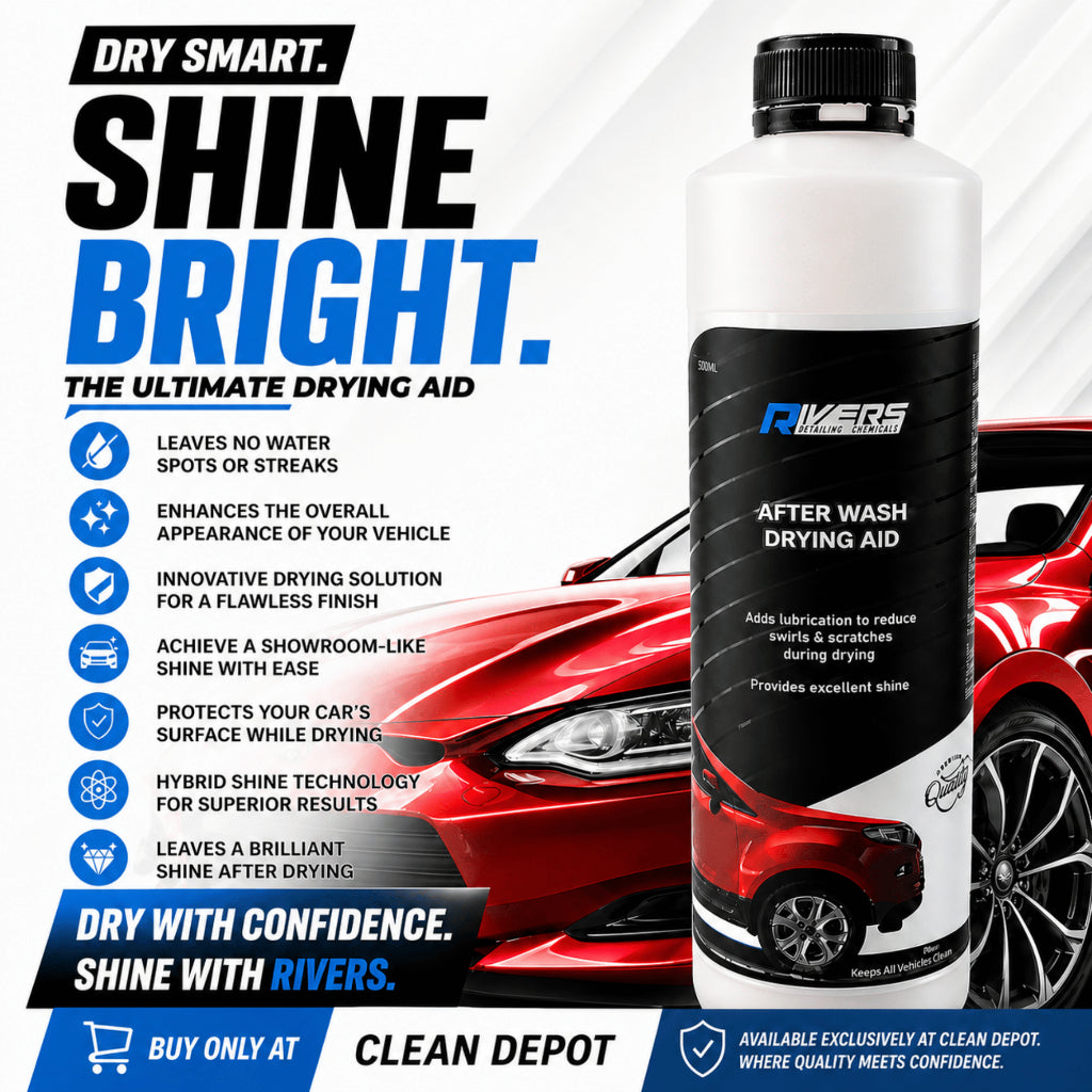 Rivers After Wash Drying Aid 500ML | No Water Spots | High Gloss Shine | Car Detailing Spray
