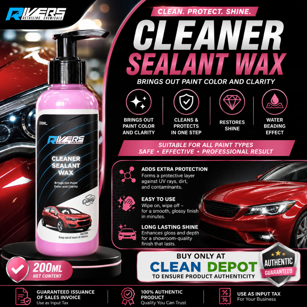 Rivers Cleaner Sealant Wax 200ml | Car Wax Polish | Paint Protection | Deep Gloss Shine