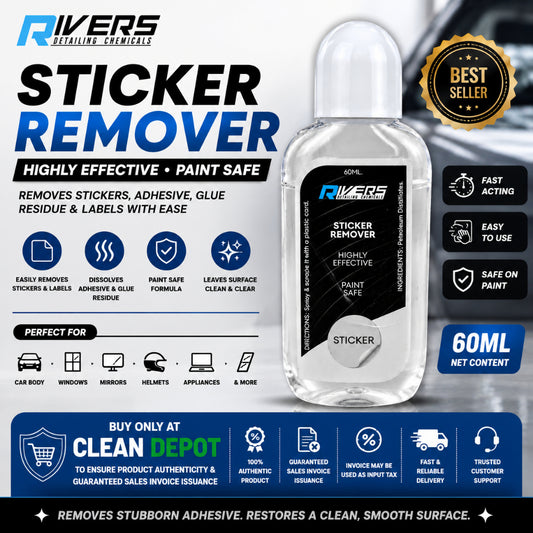 Rivers Sticker Remover 60ml | Adhesive & Glue Residue Remover | Paint-Safe Formula