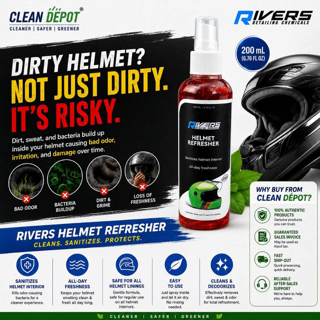 Rivers Helmet Refresher 200mL | Helmet Sanitizer, Deodorizer & Odor Eliminator