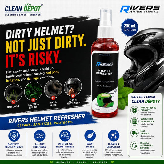 Rivers Helmet Refresher 200mL | Helmet Sanitizer, Deodorizer & Odor Eliminator