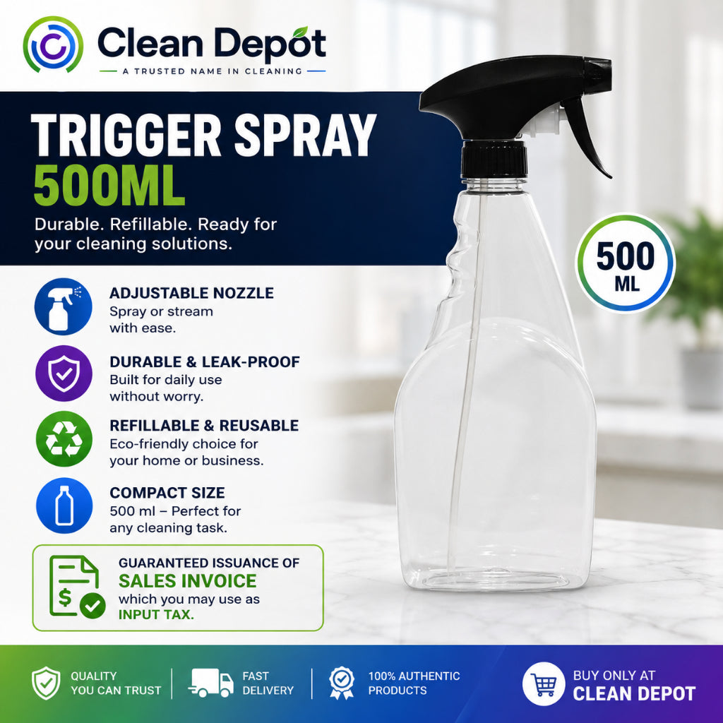 500ml Trigger Spray Bottle | Adjustable Nozzle Refillable Reusable Cleaning Bottle