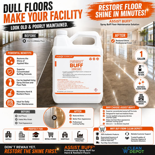 ASSIST BUFF Spray Buff Floor Maintainer 1 Gallon | Restores Floor Shine