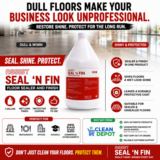 ASSIST Seal 'N Fin Floor Sealer & Finish 1 Gallon | Wet Look Floor Coating