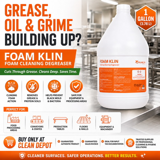 FOAM KLIN Foam Degreaser 1 Gallon | Cuts Through Grease, Oils & Protein Soils