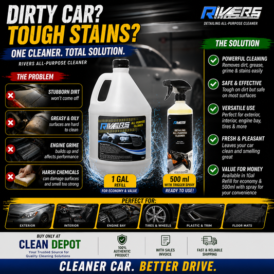 Rivers All-Purpose Cleaner | 500ml Trigger Spray & 1 Gallon Refill APC Degreaser