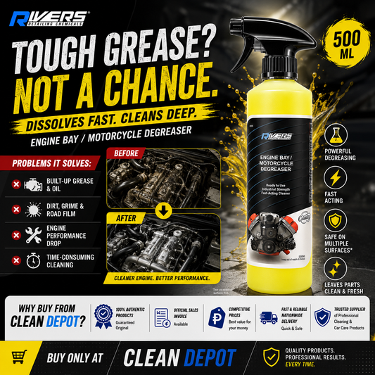 Rivers Engine Bay & Motorcycle Degreaser 500ml | Heavy-Duty Grease Remover