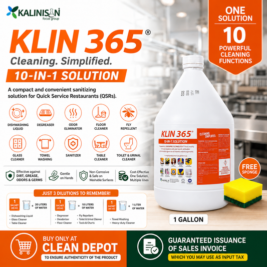 KLIN 365 + KLIN 360 1 Gallon | Multi-Purpose Cleaner & Sanitizer Solution