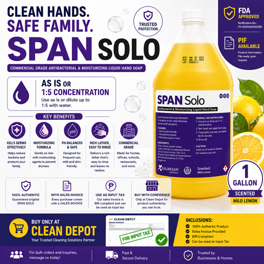 SPAN Solo Antibacterial Hand Soap Gallon | pH-Balanced Moisturizing Commercial Grade