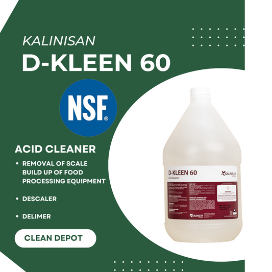 Kalinisan D-Kleen 60 / NLGC Acid Cleaner Descaler Delimer 1 Gallon (3.8 Liters)