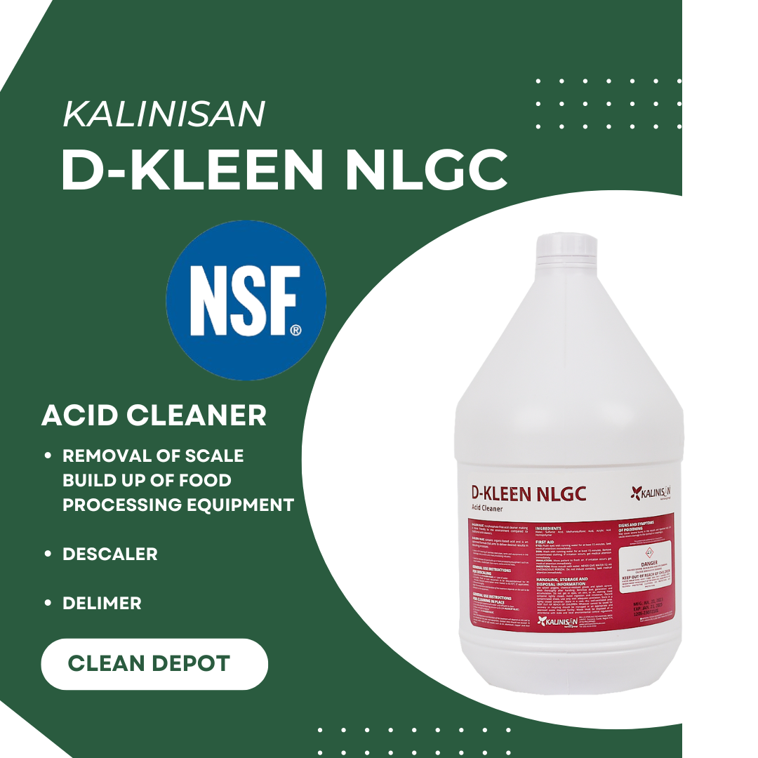 Kalinisan D-Kleen 60 / NLGC Acid Cleaner Descaler Delimer 1 Gallon (3.8 Liters)