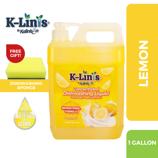 Kalinisan K-Linis Concentrated Dishwashing Liquid Fresh Lemon 1  Gallon