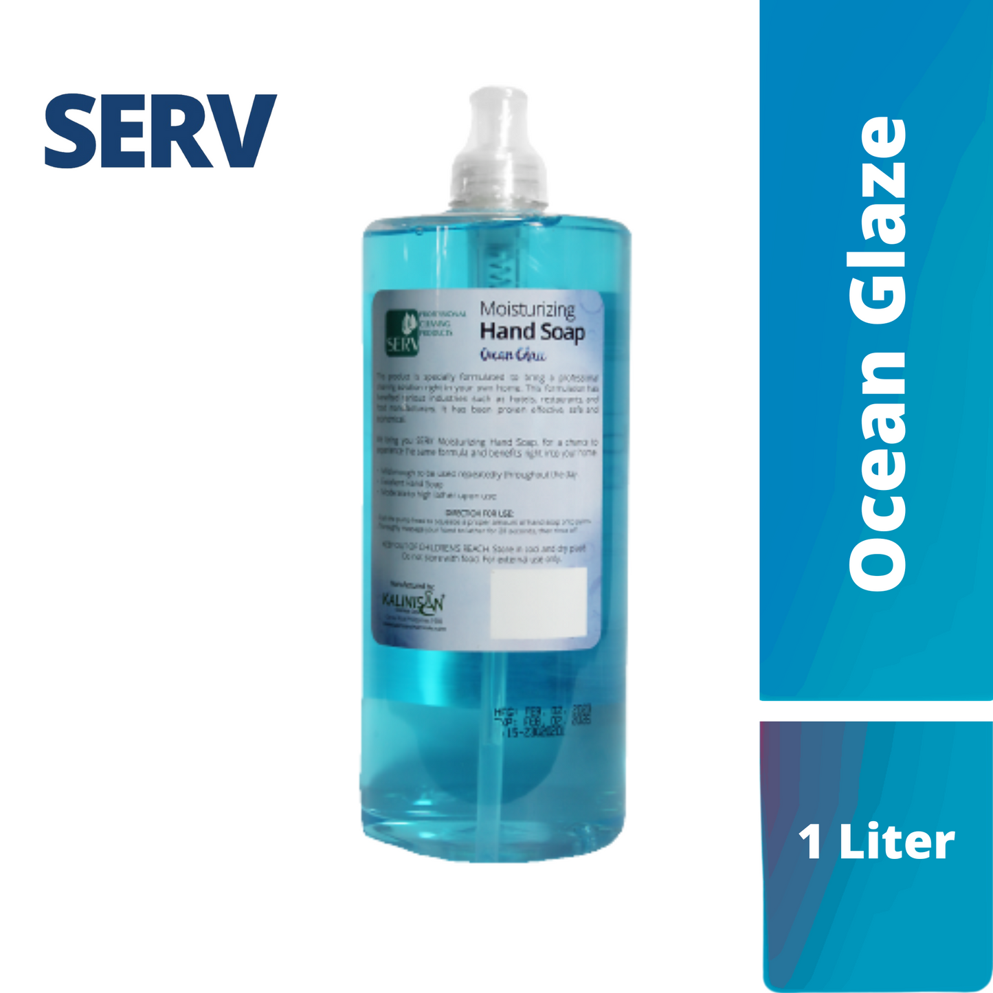 Serv Moisturizing Liquid Hand Soap 1 Liter Pump Bottle