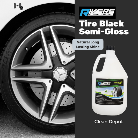 Rivers Semi Gloss Tire Black Biodegradable 1 Gallon (3.8 Liters)