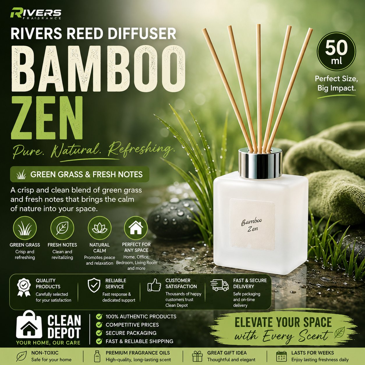 Rivers Reed Diffuser Aromatherapy 50 ml