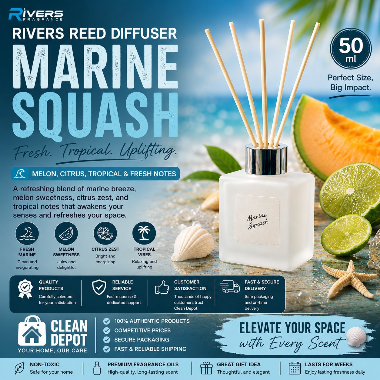 Rivers Reed Diffuser Aromatherapy 50 ml