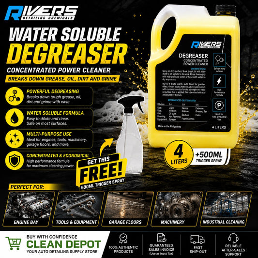 Rivers Water Soluble Degreaser 4 Liters + Free 500mL Trigger Spray