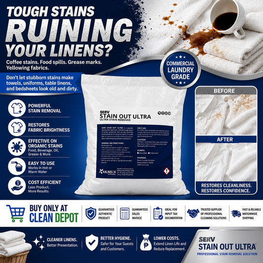 SERV Stain Out Ultra Stain Remover Powder 1kg | Laundry Booster | Scented & Unscented