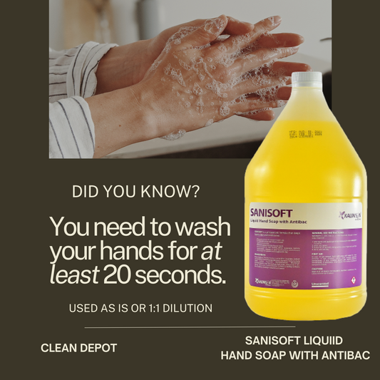 Sanisoft Unscented Liquid Hand Soap with Antibac 1 Gallon (3.8 Liters)