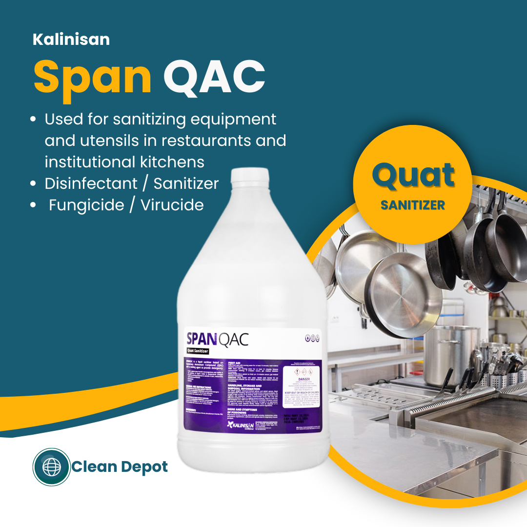 Qac Lettering Kalinisan Span QAC Quat Sanitizer 1 Gallon – Clean Depot
