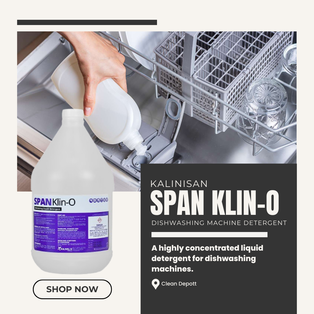 Kalinisan Span Klin-O Dishwashing Machine Dishwasher Detergent 1 Gallon 3.78 kgs / 3.78 Liters