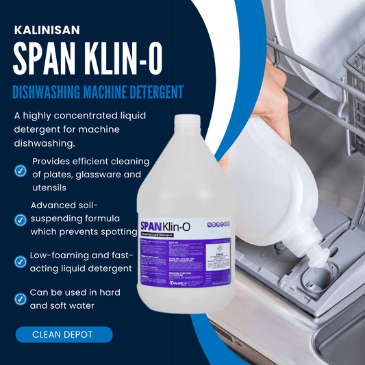 Kalinisan Span Klin-O Dishwashing Machine Dishwasher Detergent 1 Gallon 3.78 kgs / 3.78 Liters